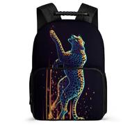 TPISLI Mochila Escolar Guepardo para Escolares 6-11 Años, Mochila Animal Leopardo Infantil Colegio Primaria, Daypack, Resistente, Bolsillos Laterales, Viaje Uso Diario