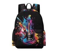 TPISLI Mochila Escolar Guitarra Clase 7 para Niños y Niñas Mochila Escolar Música Amante 12-16 Años Daypack, School Bag Ligera para Curso, Libros y Salidas Actividades Diarias