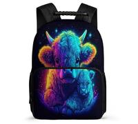 TPISLI Mochila Escolar Highland Vaca Escuela Primaria para Escolares Mochila Lindo Vaca Motivo 5-10 Años School Bag, Bolsillos Laterales Detalles de Fieltro Ocio Actividades
