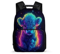 TPISLI Mochila Escolar Highland Vaca para Niños Cursos 3-5 Mochila Colegio Ganado 8-12 Años School Bag, Tejido 1680D Resistente Ligera Navidad Escuela
