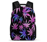 TPISLI Mochila Escolar Hojas de Canna ursos 2-4 para Niños, Mochila Infantil Estampado de Planta Ligera, Backpack, Tejido 1680D, Detalles Fieltro, Colegio Viaje