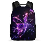 TPISLI Mochila Escolar Ilustración de Mariposa para Niñas 8-12 Años, Mochila Mariposa Infantil Colegio Primaria, Bookbag, Tejido 1680D, Detalles de Fieltro, Colegio Viaje