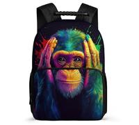 TPISLI Mochila Escolar Ilustración de Orangután para Niño Niña Cursos 3-5, Mochila Animal Infantil Ligera, School Bag, Espalda Acolchada, Asa Reforzada, Escuela Diario