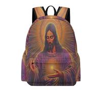 TPISLI Mochila Escolar Jesús Cristiano 3º-6º Curso para Niños y Niñas Mochila Patrón Jesús 11 Años Mochila Cómoda Ajustable, Backpack para Vuelta al Cole y Excursión y Senderismo