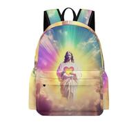 TPISLI Mochila Escolar Jesús Cristiano para Niño y Niña 14 Años Mochila Jesús Instituto Mochila de Gran Capacidad, Book Bag para Paseo y Actividades al Aire Libre y Excursión