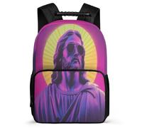 TPISLI Mochila Escolar Jesús Cristiano para Niños Niñas Primaria, Mochila Jesús 6-11 Años, Daypack, Espalda Acolchada, Asa Reforzada, Escuela Diario