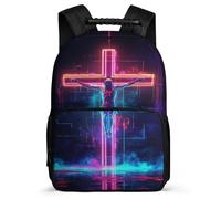 TPISLI Mochila Escolar Jesus Diseño para Chicos Chicas 6-10 Años Mochila Escolar Jesus Christian Cursos 1-3 Backpack, Resistente Ligera Tejido 1680D Navidad Escuela