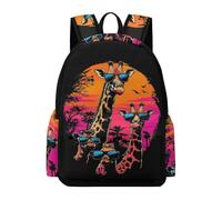 TPISLI Mochila Escolar Jirafa Diseño Niños - Mochila Colegio Chicos Niña para Portátil, Gran Mochilas Animal Pattern para Adolescentes Vuelta Al Cole