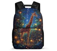 TPISLI Mochila Escolar Jirafa Estampado para Niños 8-12 Años Mochila Animal Cursos 3-5 Backpack, Detalles de Fieltro Espalda Acolchada Excursiones Cortas