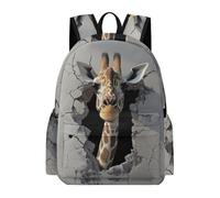 TPISLI Mochila Escolar Jirafa Ilustración Niña Primaria, Mochila para Niñas Kawaii con Animal Theme 7 A 12 Años, Mochilas Escolares Chica E Ligera
