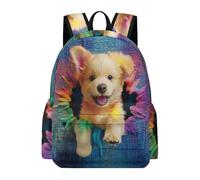 TPISLI Mochila Escolar Kawaii 3D Estampado Dog Niña Primaria, Mochila para Niñas Kawaii con Animal Puppy Motif 7 A 12 Años, Mochilas Escolares Chica E Ligera