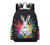 TPISLI Mochila Escolar Kawaii Bunny Print para Niños, Mochilas Escolares Rabbit Motif Primaria para Alumnos de 1.º A 5.º Curso, Mochila Escolar Niños