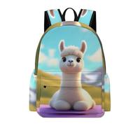 TPISLI Mochila Escolar Kawaii Llama 12-16 Años para Niños y Niñas Mochila Escolar Animal Alpaca Curso 8-10 Daypack, Bookbag Duradera para Curso, Libros y Salidas Actividades Diarias