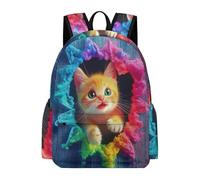 TPISLI Mochila Escolar Kitten Design Niño Primaria, Mochila para Niñas con Animal Cat Print 6 A 10 Años, Mochilas Escolares Chica E Ligera