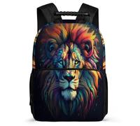 TPISLI Mochila Escolar León Infantil Niña Primaria, Mochila Para Niño Con Animal Rey 9 A 12 Años, Mochilas Escolares Chico Ligera