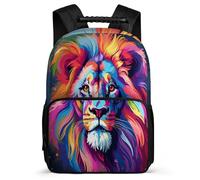 TPISLI Mochila Escolar León Para Niña De 8 A 16 Años Primaria, Mochilas Infantil Casual, Mochila Colegio Elegante Para Chicas Adolescentes De Animal Rey
