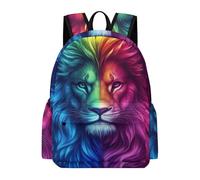 TPISLI Mochila Escolar León para Niño y Niña 8-12 Años Mochila Animal León Colegio Mochila de Gran Capacidad, Book Bag para Viaje Paseo y Uso Diario y Excursión y Vuelta al Cole
