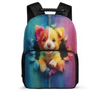 TPISLI Mochila Escolar Lindo 3D Cachorro Cursos 1-3 para Niña Niño Mochila Colegio Animal Perro 6-10 Años Daypack, Resistente Ligera Espalda Acolchada Viaje Uso Diario