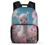 TPISLI Mochila Escolar Lindo Alpaca Motivo Estudiantes 7-11 Años Mochila Escolar Animal Patrón Cursos 3-5 Backpack, Resistente Ligera Asa Reforzada Ocio Actividades