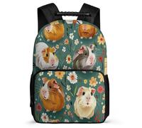 TPISLI Mochila Escolar Lindo Dutch Cerdo Estudiantes 7-11 Años Mochila Escolar Guinea Cerdo Cursos 3-5 Backpack, Resistente Ligera Asa Reforzada Ocio Actividades