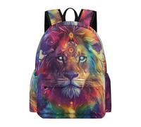 TPISLI Mochila Escolar Lion Motif Niña Primaria, Mochila para Niñas Kawaii con Animal Illustration 7 A 12 Años, Mochilas Escolares Chica E Ligera