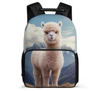 TPISLI Mochila Escolar Llama Diseño Niña Niño 7-12 Años Mochila Escolar Animal Alpaca Cursos 2-4 Bookbag, Resistente Ligera Espalda Acolchada Viaje Uso Diario