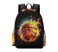 TPISLI Mochila Escolar Llamas Baloncesto para Niños y Niñas 8-13 Años Mochila Baloncesto Estudiantes Mochilas Escolares Ligeras, Daypack para Paseo Senderismo y Uso Diario y Excursión