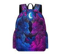 TPISLI Mochila Escolar Lobo Diseño Niño Primaria, 2026 Mochila para Niñas con Animal Wolve Print 6 A 12 Años, Mochilas Escolares Chica E Ligera