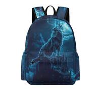 TPISLI Mochila Escolar Lobo Niña Primaria, Mochila para Niñas Kawaii con Animal Wolve de 6 A 12 Años, Mochilas Escolares Chica E Ligera