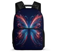 TPISLI Mochila Escolar Mariposa para Estudiantes Cursos 1-3 Mochila Colegio Mariposa 3D Estampado 7-12 Años Bookbag, Tejido 1680D Bolsillos Laterales Ocio Actividades