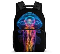 TPISLI Mochila Escolar Medusa Motivo para Niños Niñas Cursos 1-3 Mochila Escolar Vida Marina Estampado 6-11 Años Daypack, Resistente Ligera Espalda Acolchada Navidad Escuela