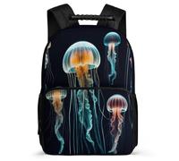 TPISLI Mochila Escolar Medusa para Niño Niña 5-10 Años Mochila Vida Marina Cursos 2-4 School Bag, Detalles de Fieltro Espalda Acolchada Navidad Escuela