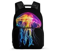 TPISLI Mochila Escolar Medusa Primaria para Escolares Mochila Infantil Océano Creature 7-11 Años Bookbag, Bolsillos Laterales Asa Reforzada Excursiones Cortas