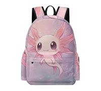 TPISLI Mochila Escolar Motivo de Ajolote Niño 13 Años Mochila de Salamandra Chica 12 Años Bolsa Secundaria Ligera Resistente Diario y Viaje Colegio Excursión Uso Diario