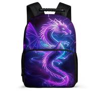 TPISLI Mochila Escolar Motivo de Dragón para Niños Niñas 5-10 Años, Mochila Estilo Chino Infantil Colegio Primaria, Daypack, Resistente, Bolsillos Laterales, Viaje Uso Diario