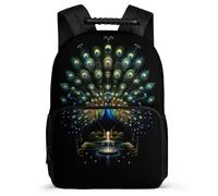 TPISLI Mochila Escolar Motivo de Pavo Real Cursos 2-4 para Niños Niñas, Mochila Infantil Pavo Real Animal Ligera, Daypack, Tejido 1680D, Detalles de Fieltro, Colegio Viaje