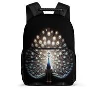 TPISLI Mochila Escolar Motivo de Pavo Real para Chicos Chicas Primaria, Mochila Animal Infantil Ligera, Bookbag, Espalda Acolchada, Asa Reforzada, Escuela Diario