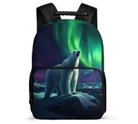 TPISLI Mochila Escolar Motivo de Polar Oso para Niña Niño Cursos 2-4, Mochila Patrón Animal Infantil Ligera, Backpack, Primaria Viaje, Cómoda para Libros Cuadernos