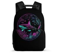 TPISLI Mochila Escolar Motivo de Tiburón para Niña Niño Primaria, Mochila Motivo de Mar Criatura 7-12 Años, Backpack, Espalda Acolchada, Asa Reforzada, Escuela Diario
