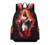 TPISLI Mochila Escolar Motivo Jesús Cristiano Cursos para Niñas y Niños Mochila Patrón Jesús para Estudiantes 15 Años Mochilas Escolares Resistentes, School Bag para Viaje Paseo y Uso Diario