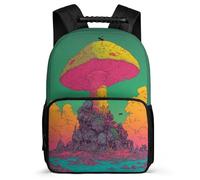 TPISLI Mochila Escolar Mushroom Motivo para Niños 5-10 Años Mochila Colegio Planta Tema Cursos 1-3 Daypack, Asa Reforzada Espalda Acolchada Navidad Escuela