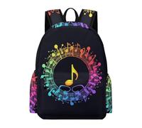 TPISLI Mochila Escolar Musical Notas Patrón 13 Años Chicos y Chicas Mochila Música Clase 8 Bolsa Escolar, School Bag Resistente para Escuela, Viaje y Uso Diario Actividades Diarias