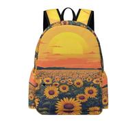 TPISLI Mochila Escolar Niña, Mochilas Sunflowers Pattern Primaria para Niños 6-10 Años, Mochila Colegio Chicas con Plant Motif para Escuela Y Viajes