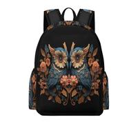 TPISLI Mochila Escolar Niñas 8 A 13 Años, Mochilas Primaria Niña con Owl Design, Mochila Casual con Bird Flowers, Adaptable A Cursos 1-5