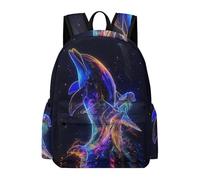 TPISLI Mochila Escolar Niñas 8 A 13 Años, Mochilas Primaria Niña con Whale Illustration, Mochila Casual con Sea Creature, Adaptable A Cursos 1-5