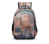TPISLI Mochila Escolar Niño Niña, Mochila Infantil 6-15 Años Mochila Alpaca Nube Rosa Mochila Primaria Ligero Mochila Chica Chico Para Preescolar KindergArteen Viaje
