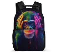 TPISLI Mochila Escolar Orangután para Niños 7-12 Años, Mochila Animal Infantil Colegio Primaria, Backpack, Resistente, Bolsillos Laterales, Viaje Uso Diario