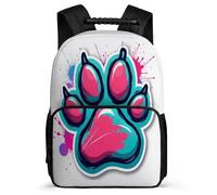 TPISLI Mochila Escolar Oso Paw Patrón para Chicos Chicas Colegio Mochila Lindo Animal 6-10 Años Backpack, Espalda Acolchada Detalles de Fieltro Ocio Actividades