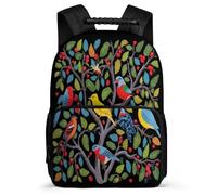 TPISLI Mochila Escolar Pájaro para Niñas 5-10 Años Mochila Colegio Planta Hoja Cursos 2-4 Daypack, Detalles de Fieltro Asa Reforzada Ocio Actividades