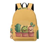 TPISLI Mochila Escolar para Niña, Mochilas Ligera con Kawaii Cactus Pattern, Mochila Escolar para Niños de 3ª A 5ª Clase, Mochilas Infantil Informal con Plants